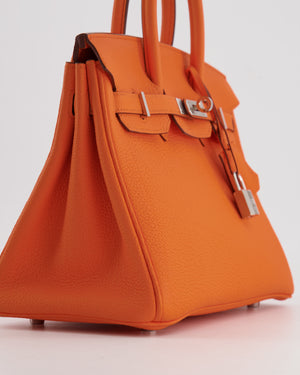 Hermès Birkin 25cm in Orange Minium Togo Leather with Palladium Hardware