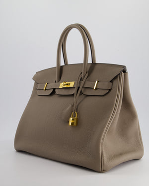 Hermès Birkin 35cm Bag in Gris Asphalt Togo Leather with Gold Hardware