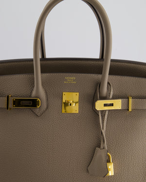 Hermès Birkin 35cm Bag in Gris Asphalt Togo Leather with Gold Hardware