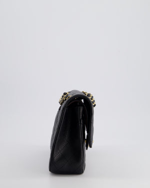 *HOT* Chanel Medium Black Classic Double Flap Bag in Caviar Leather with Gold Hardware