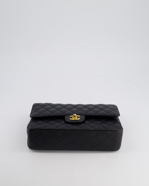 *HOT* Chanel Medium Black Classic Double Flap Bag in Caviar Leather with Gold Hardware