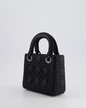 Christian Dior Mini Cannage Ultramatte Black Lady Dior Bag with Black Hardware RRP - £4200