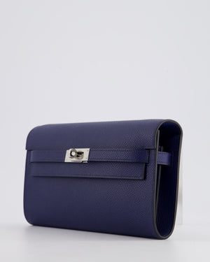 Hermès Kelly To Go Bag in Bleu Indigo Epsom Leather with Palladium Hardware