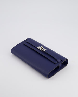 Hermès Kelly To Go Bag in Bleu Indigo Epsom Leather with Palladium Hardware