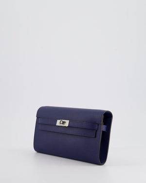 Hermès Kelly To Go Bag in Bleu Indigo Epsom Leather with Palladium Hardware