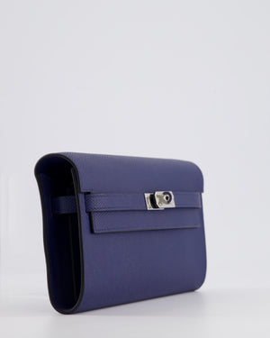 Hermès Kelly To Go Bag in Bleu Indigo Epsom Leather with Palladium Hardware