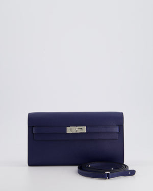 Hermès Kelly To Go Bag in Bleu Indigo Epsom Leather with Palladium Hardware