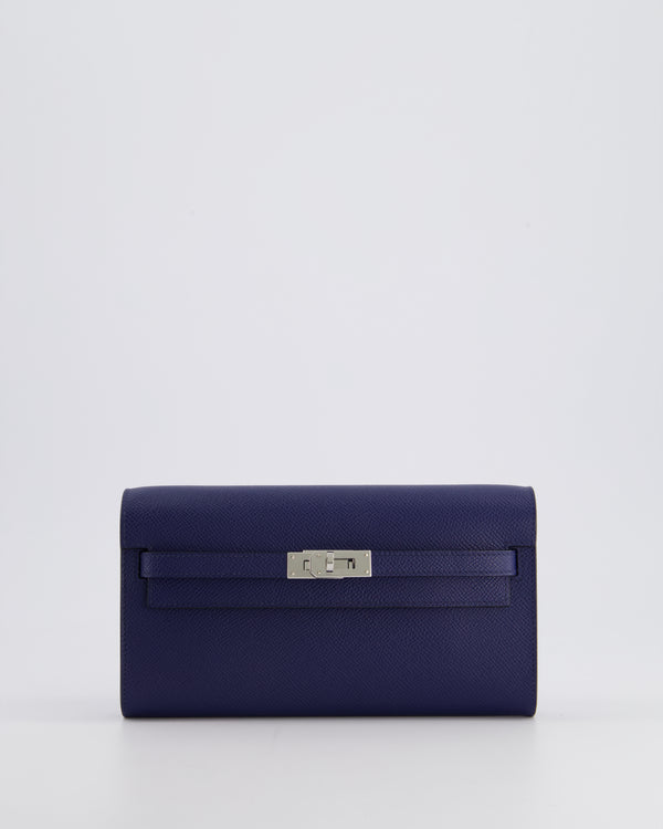 Hermès Kelly To Go Bag in Bleu Indigo Epsom Leather with Palladium Hardware