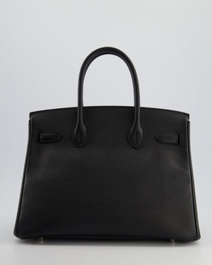 *RARE* Hermès Birkin Bag 30cm Retourne in Black Epsom Leather with Palladium Hardware