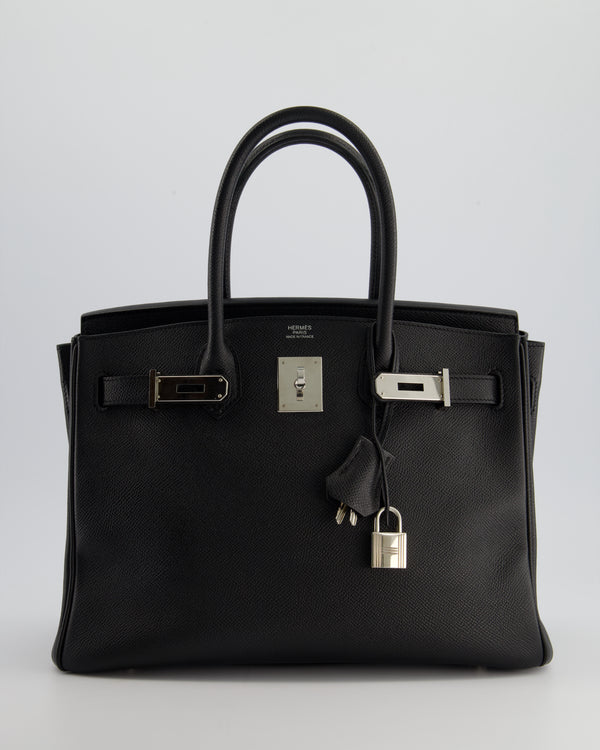 *RARE* Hermès Birkin Bag 30cm Retourne in Black Epsom Leather with Palladium Hardware