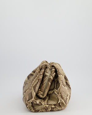 Bottega Veneta Large Brown Python Pouch Bag