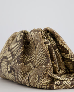 Bottega Veneta Large Brown Python Pouch Bag