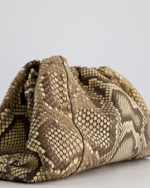 Bottega Veneta Large Brown Python Pouch Bag