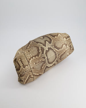 Bottega Veneta Large Brown Python Pouch Bag