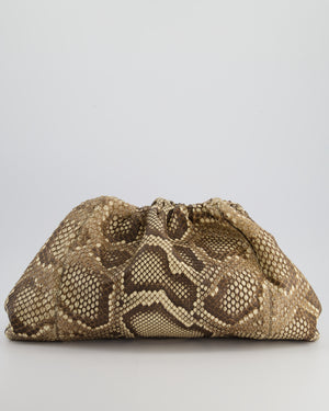 Bottega Veneta Large Brown Python Pouch Bag