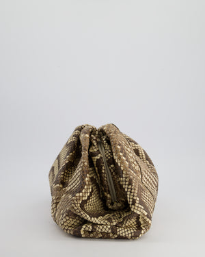 Bottega Veneta Large Brown Python Pouch Bag