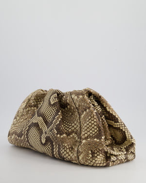 Bottega Veneta Large Brown Python Pouch Bag