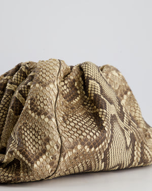 Bottega Veneta Large Brown Python Pouch Bag