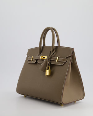 *HOLY GRAIL* Hermès Birkin 25cm Bag Sellier in Etoupe Epsom Leather with Gold Hardware