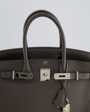 *FIRE PRICE* Hermès Birkin 30cm Retourne Bag in Gris Etan Togo Leather With Palladium Hardware