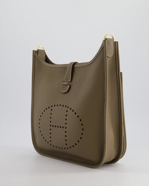 *HOT* Hermès Evelyne III 29cm Bag in Etoupe Clemence Leather with Gold Hardware