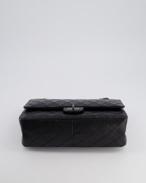 Chanel Black Medium Reissue 2.55 Double Flap Bag in Quilted Crumpled Lambskin with Ruthenium Hardware RRP £8,850