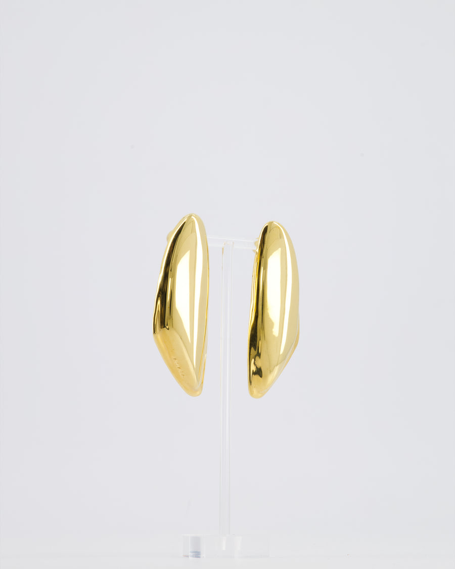 Alaïa Gold Bumper Clip On Earrings