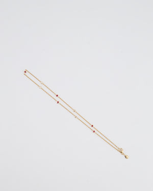 Fabergé Rose Gold Mosaic Chain Necklace with Diamond and Ruby Set RRP £2,520