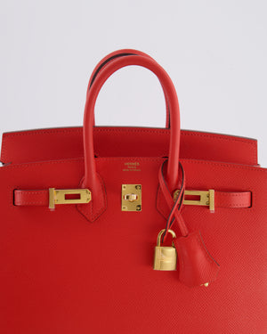 Hermès Birkin 25cm Bag Sellier in Capucine Epsom Leather with Gold Hardware