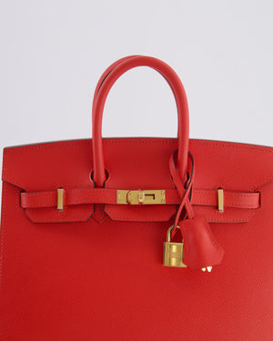 Hermès Birkin 25cm Bag Sellier in Capucine Epsom Leather with Gold Hardware