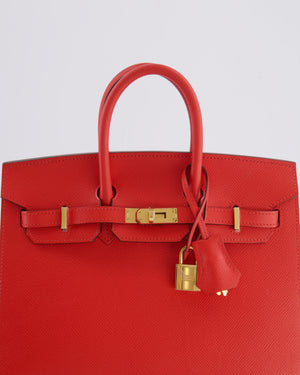 Hermès Birkin 25cm Bag Sellier in Capucine Epsom Leather with Gold Hardware