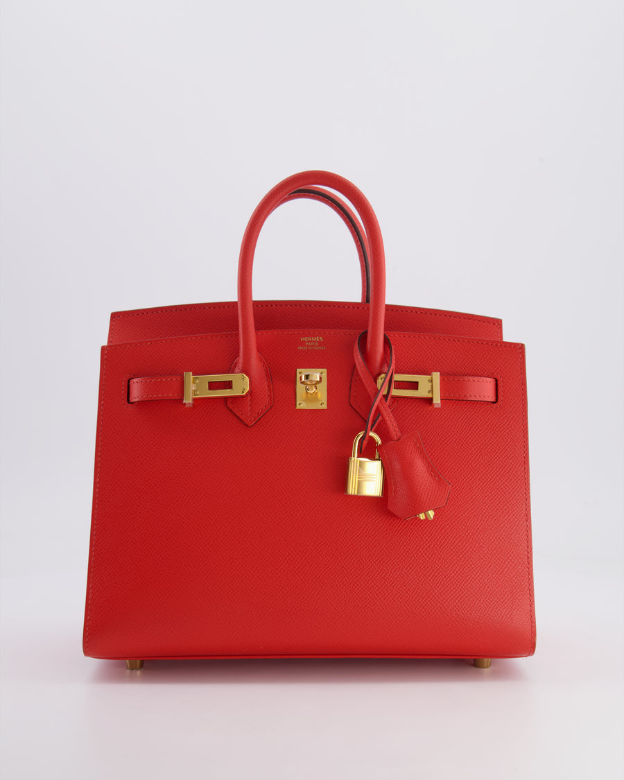 Hermès Birkin 25cm Bag Sellier in Capucine Epsom Leather with Gold Hardware