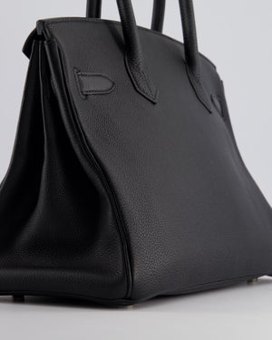 Hermès Black Birkin 30cm Bag in Togo Leather with Palladium Hardware