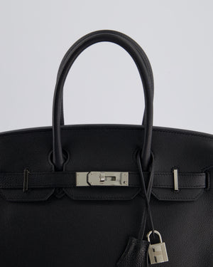 Hermès Black Birkin 30cm Bag in Togo Leather with Palladium Hardware