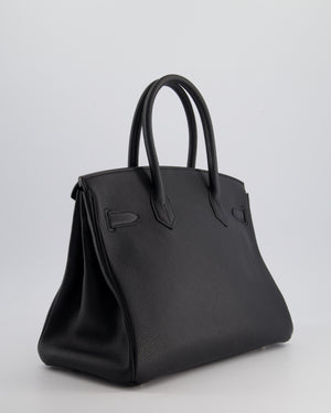 Hermès Black Birkin 30cm Bag in Togo Leather with Palladium Hardware