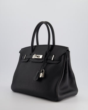 Hermès Black Birkin 30cm Bag in Togo Leather with Palladium Hardware