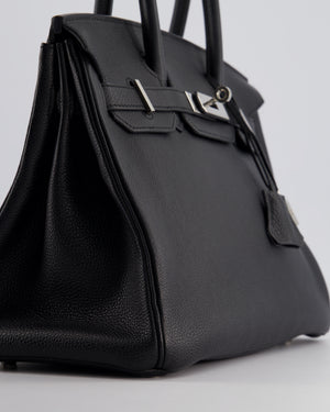 Hermès Black Birkin 30cm Bag in Togo Leather with Palladium Hardware