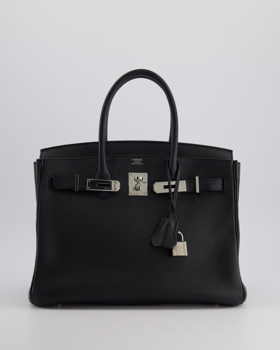 Hermès Black Birkin 30cm Bag in Togo Leather with Palladium Hardware