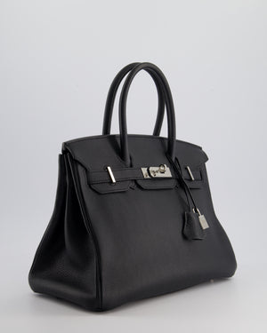 Hermès Black Birkin 30cm Bag in Togo Leather with Palladium Hardware