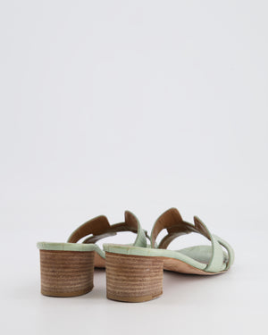 *FIRE PRICE* Hermès Oasis Sandals in Vert d'Eau Alligator Leather Size EU 37.5 RRP £3,250