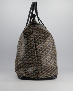 Goyard Saint Artois Black Shoulder Tote Bag in Goyardine Canvas and Chevroches Calfskin