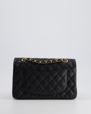 Chanel Black Small Classic Double Flap Bag in Caviar Leather with Gold Hardware