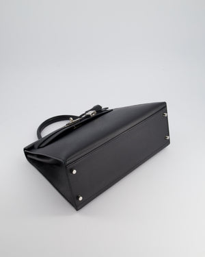 Hermès Kelly 32cm Bag in Black Epsom Leather with Palladium Hardware