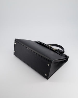 Hermès Kelly 32cm Bag in Black Epsom Leather with Palladium Hardware