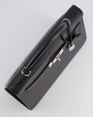 Hermès Kelly 32cm Bag in Black Epsom Leather with Palladium Hardware