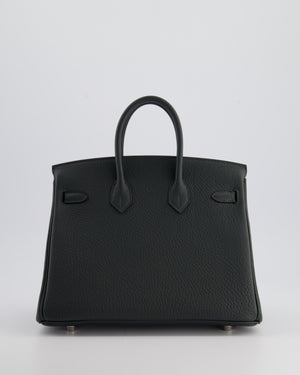 *RARE COLOUR* Hermès Birkin 25cm Bag Retourne in New Vert Fonce Togo Leather with Palladium Hardware