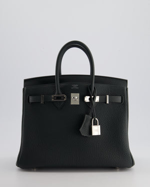 *RARE COLOUR* Hermès Birkin 25cm Bag Retourne in New Vert Fonce Togo Leather with Palladium Hardware