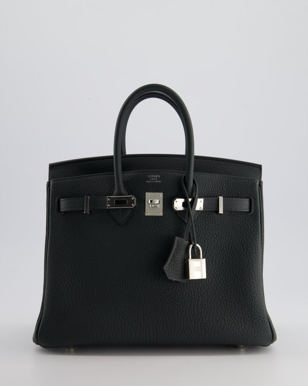 *RARE COLOUR* Hermès Birkin 25cm Bag Retourne in Vert Fonce Togo Leather with Palladium Hardware