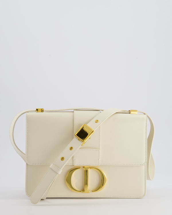 Christian Dior Ivory 30 Montaigne Shoulder Bag in Smooth Calfskin with Gold Hardware RRP £3,000