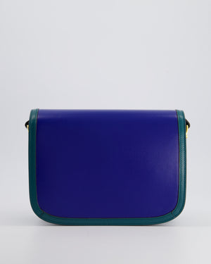 Gucci Horsebit 1955 Small Shoulder Bag in Blue and Green with Gold Hardware RRP £2,650